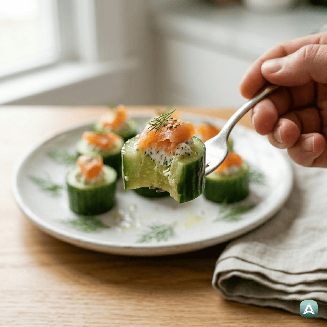 SI_Recipes_OsvežilniKumaričniKolobarjiZZeliščnimSirnimNamazomInDimljenimLososom_2