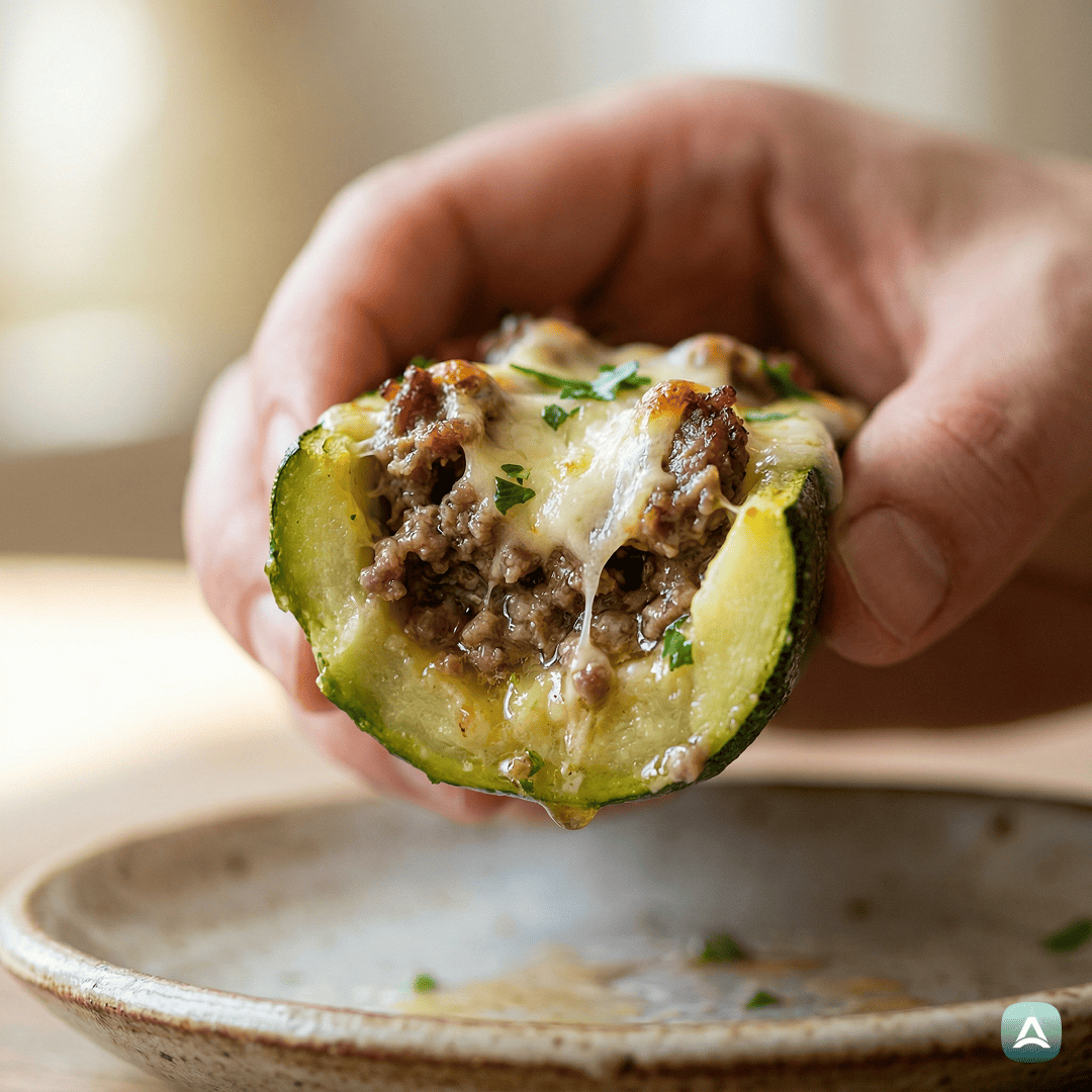 SI_Recipes_ZapečenePolnjeneBučkeZMletimMesomInSvežimiZelišči_2