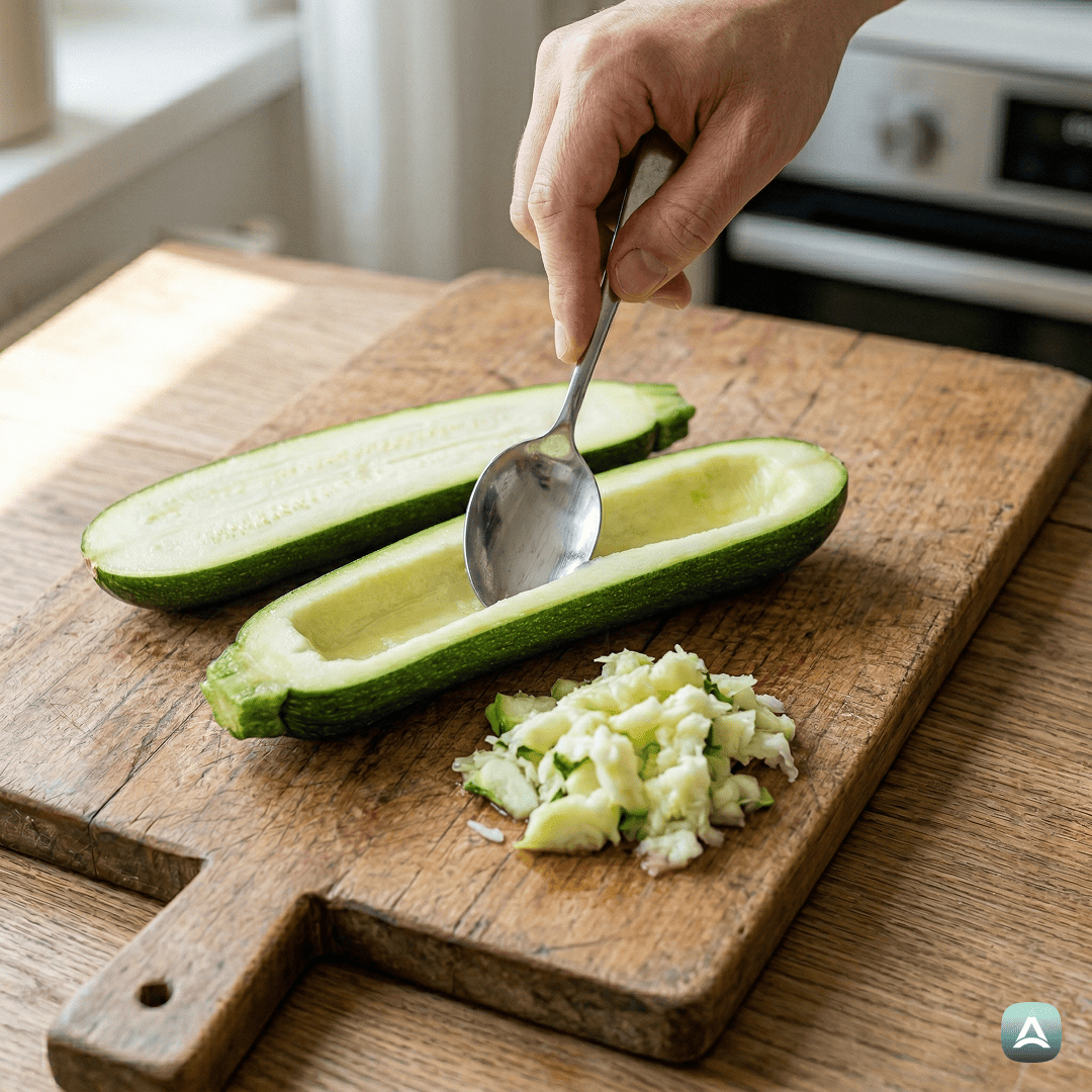 SI_Recipes_ZapečenePolnjeneBučkeZMletimMesomInSvežimiZelišči_5