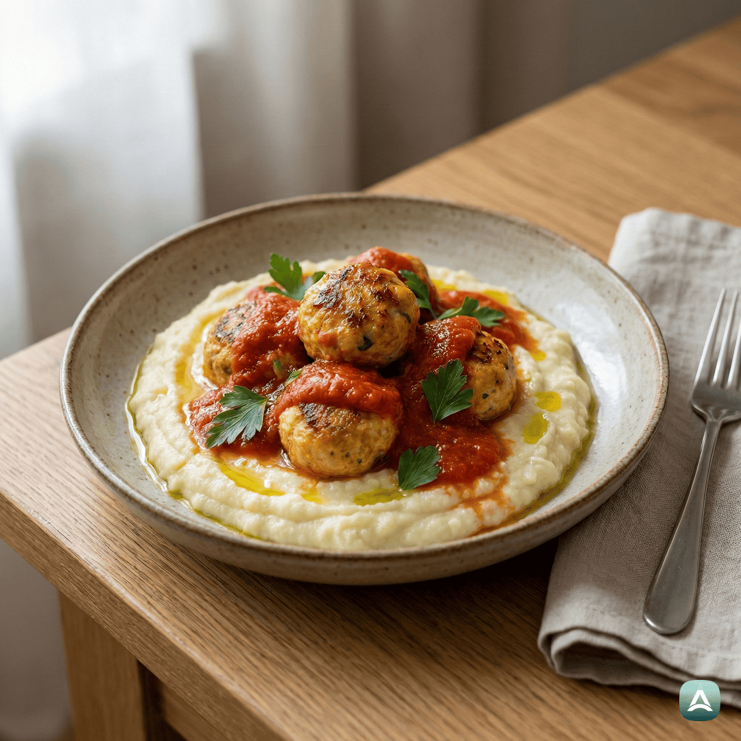 SI_Recipes_PiščančjeMesneKrogliceSCvetačnimPirejem_1