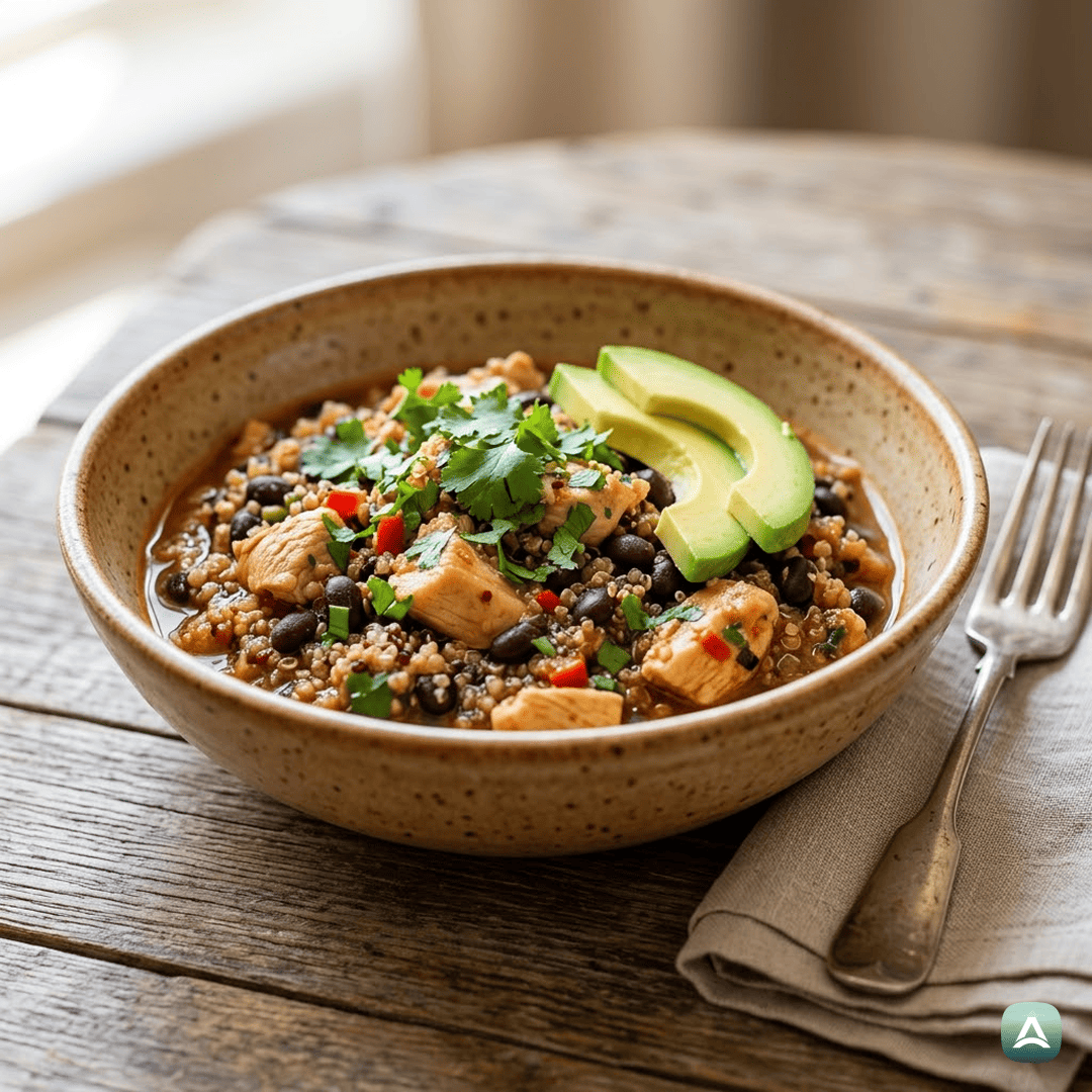 SI_Recipes_MehiškaEnolončnicaSPiščancem,ČrnimFižolomInKvinojo_1