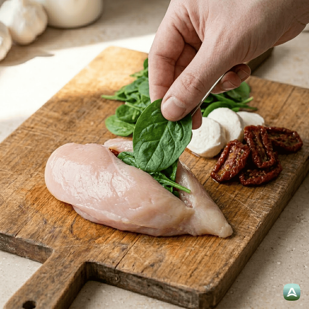 SI_Recipes_SočenPiščančjiFilePolnjenZMocarelo,MladoŠpinačoInSušenimiParadižniki_4