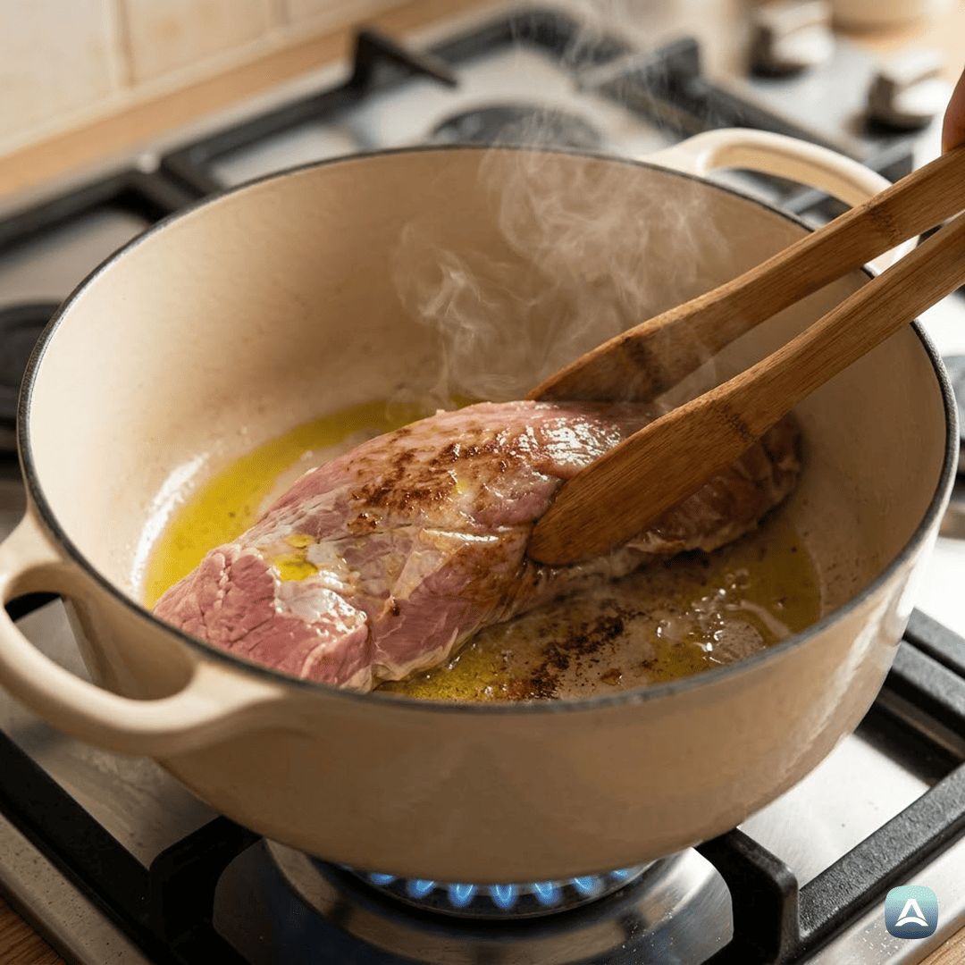 SI_Recipes_SočnaSvinjskaRibicaVKremniPoproviOmakiSPečenimSladkimKrompirjem_4