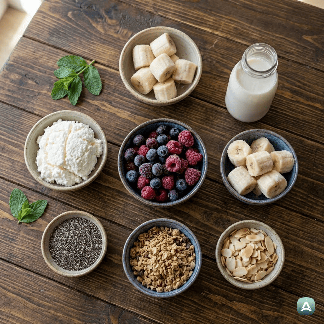 SI_Recipes_KremnaVisokobeljakovinskaSmutiSkledaSSkutoInGozdnimiSadeži_3