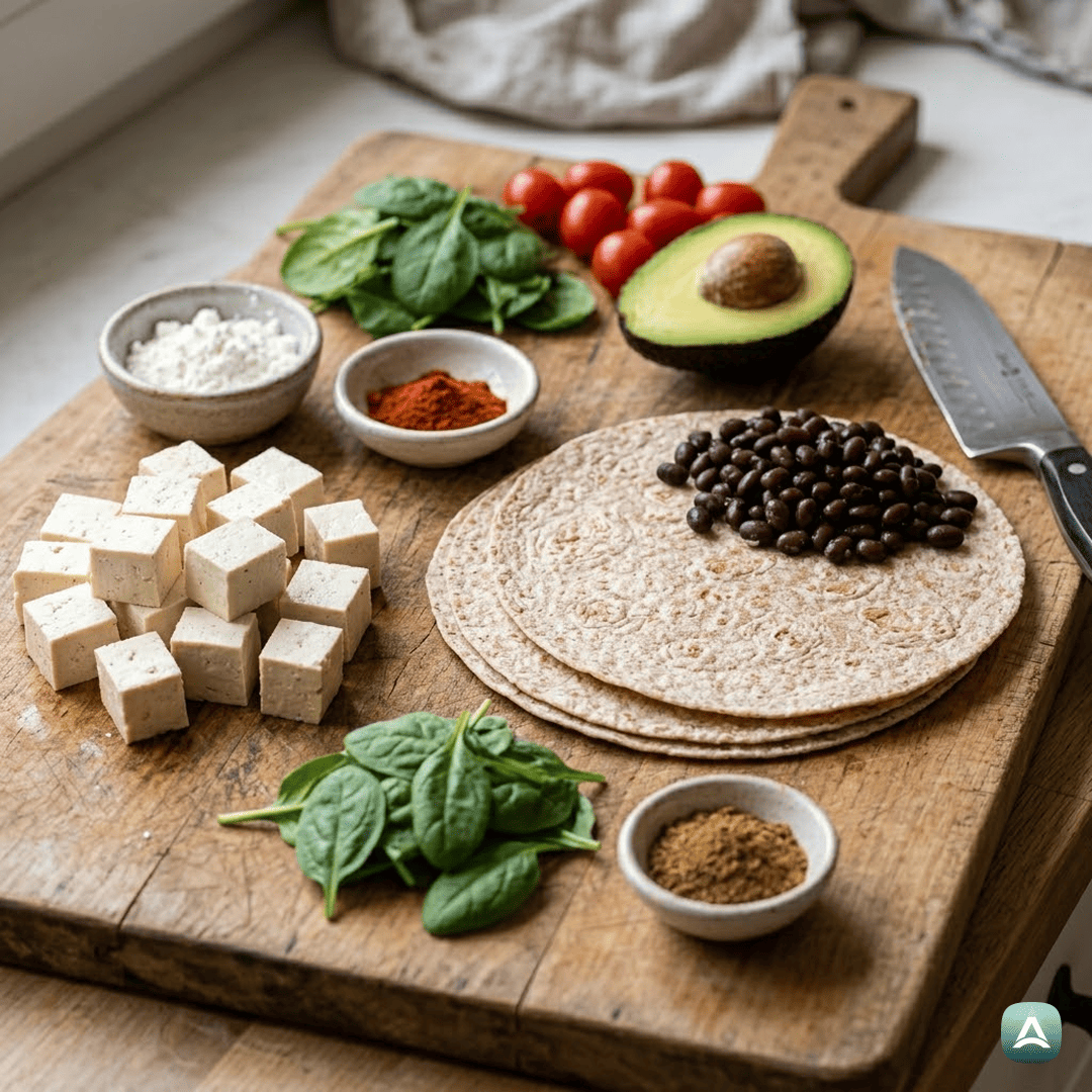 SI_Recipes_HrustljavaPolnozrnataTortiljaSTofujem,ČrnimFižolomInAvokadovoKremo_3