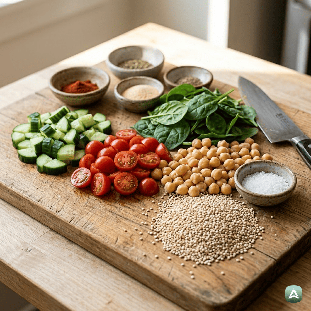 SI_Recipes_HrustljavaKvinojaSPečenoČičeriko,FetoInOsvežilnoMediteranskoZelenjavo_3