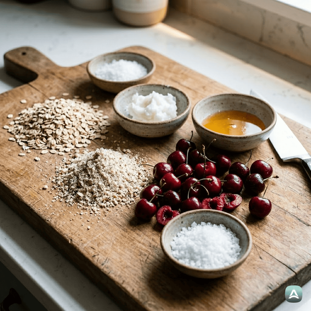 SI_Recipes_ZdravaČešnjevaPitaZJogurtovoKremoInHrustljavoOvsenoPodlago_3