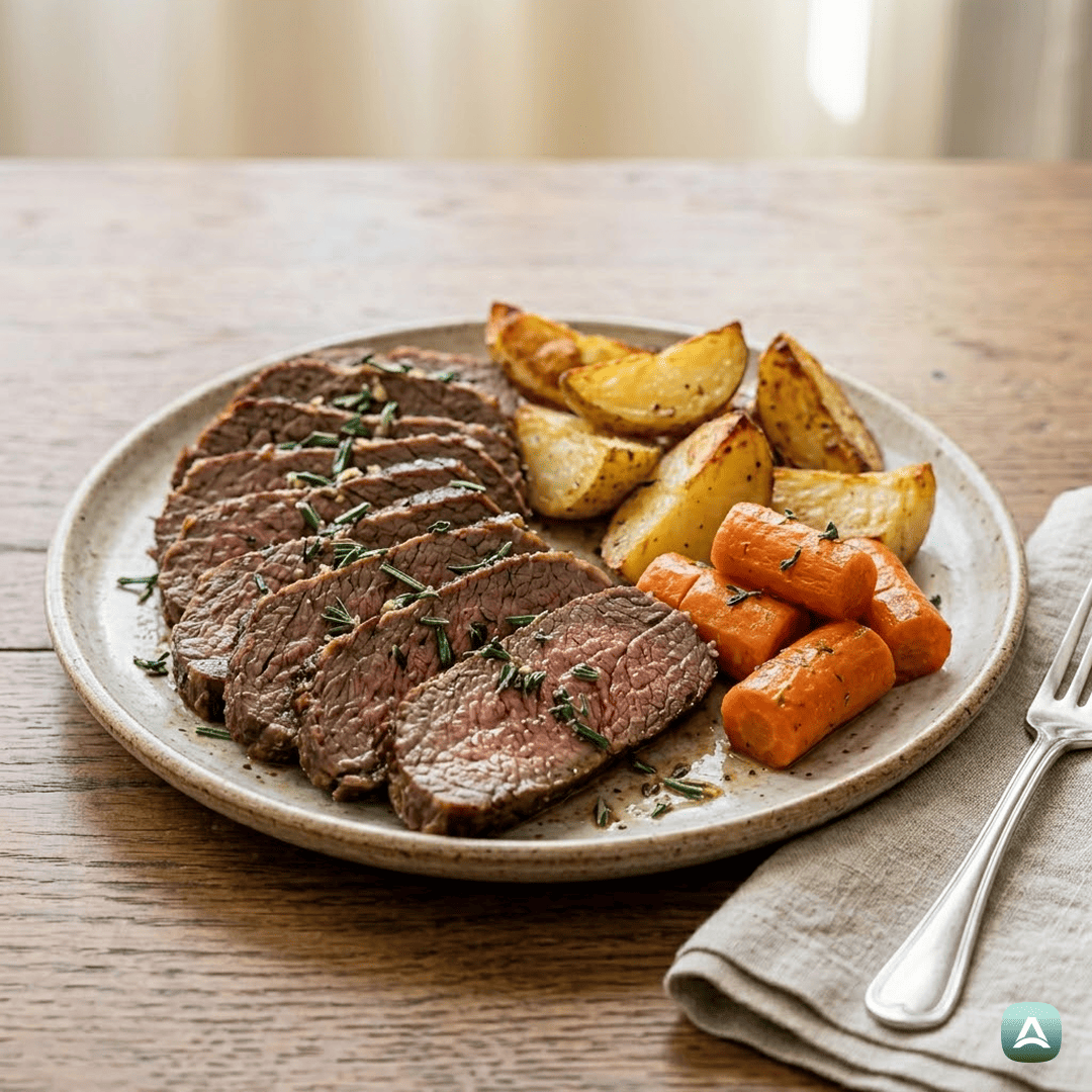 SI_Recipes_PočasiPečenoSočnoGovejeStegnoSHrustljavimKrompirjemInZelišči_1