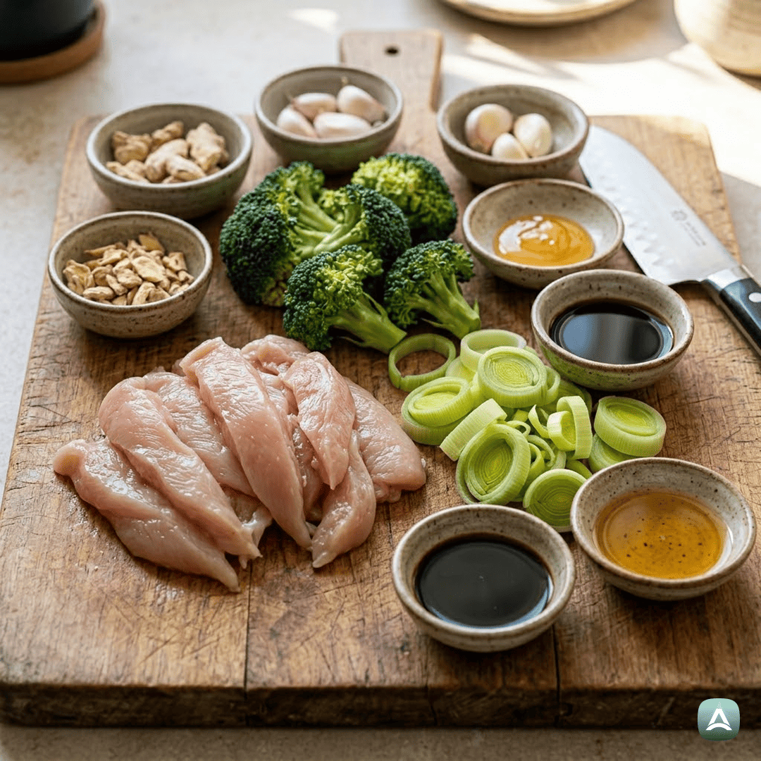 SI_Recipes_MariniranPiščanecVSojiniOmakiZBrokolijem,PoromInRjavimRižem_3