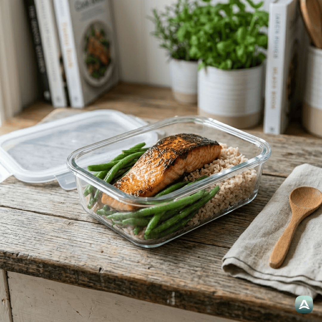 SI_Recipes_PečenLososSStročjimFižolomInIntegralnimRižem_6