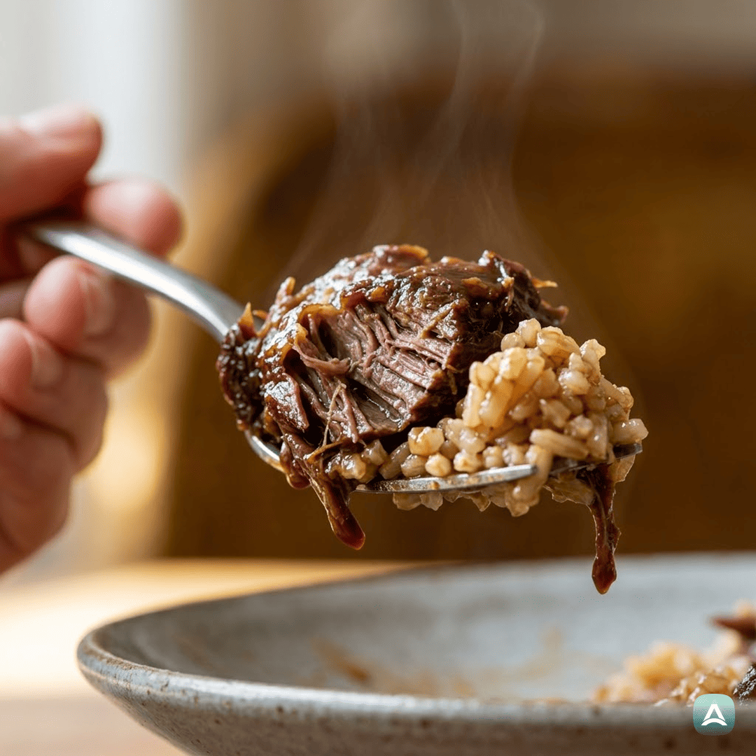 SI_Recipes_PočasiKuhanaNatrganaGovedinaVOmakiZIntegralnimRižem_2