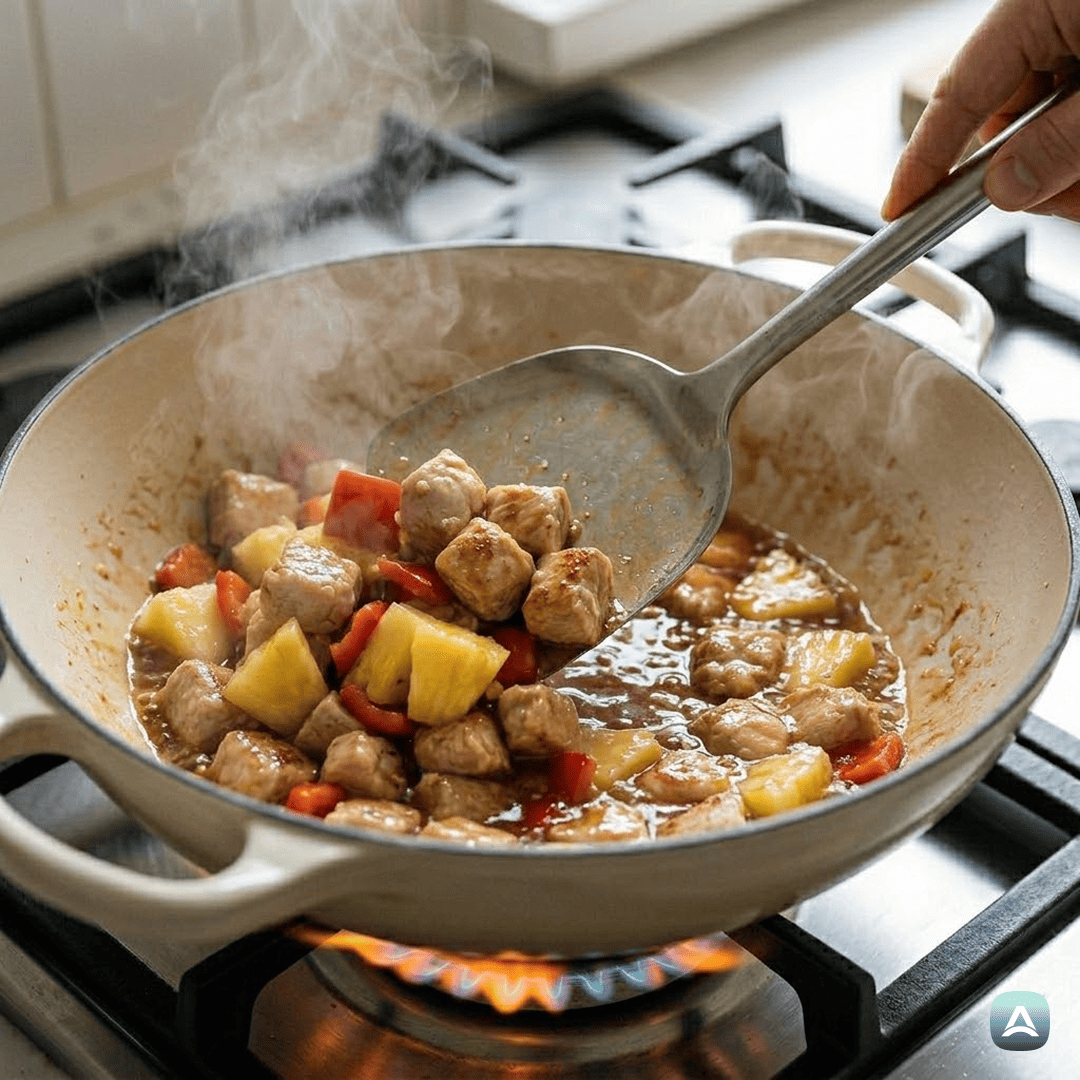 SI_Recipes_SladkoKisliPiščanecSSvežimAnanasomInRižem_5