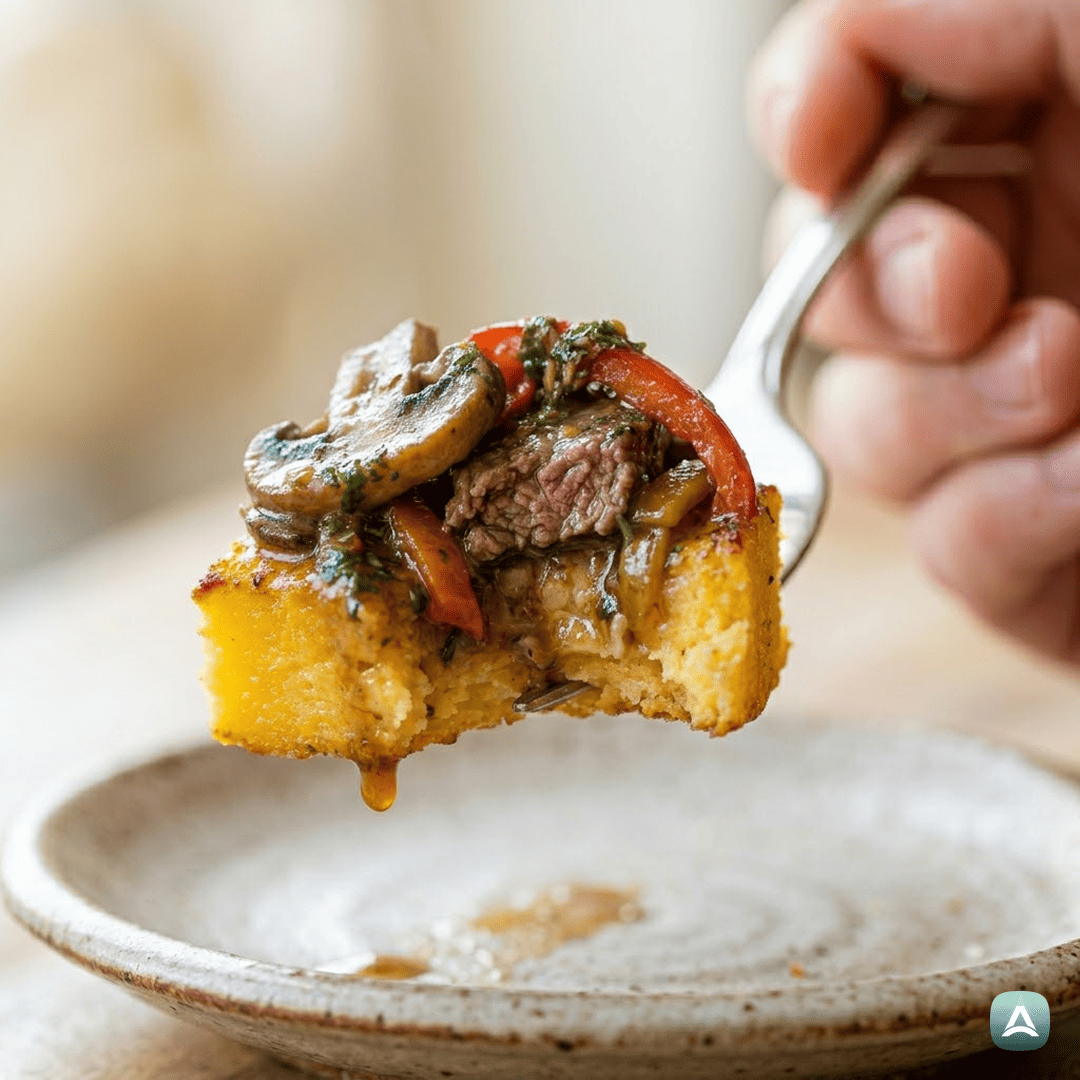 SI_Recipes_SočniGovejiTrakciVZeliščniOmakiNaHrustljaviPečeniPolenti_2