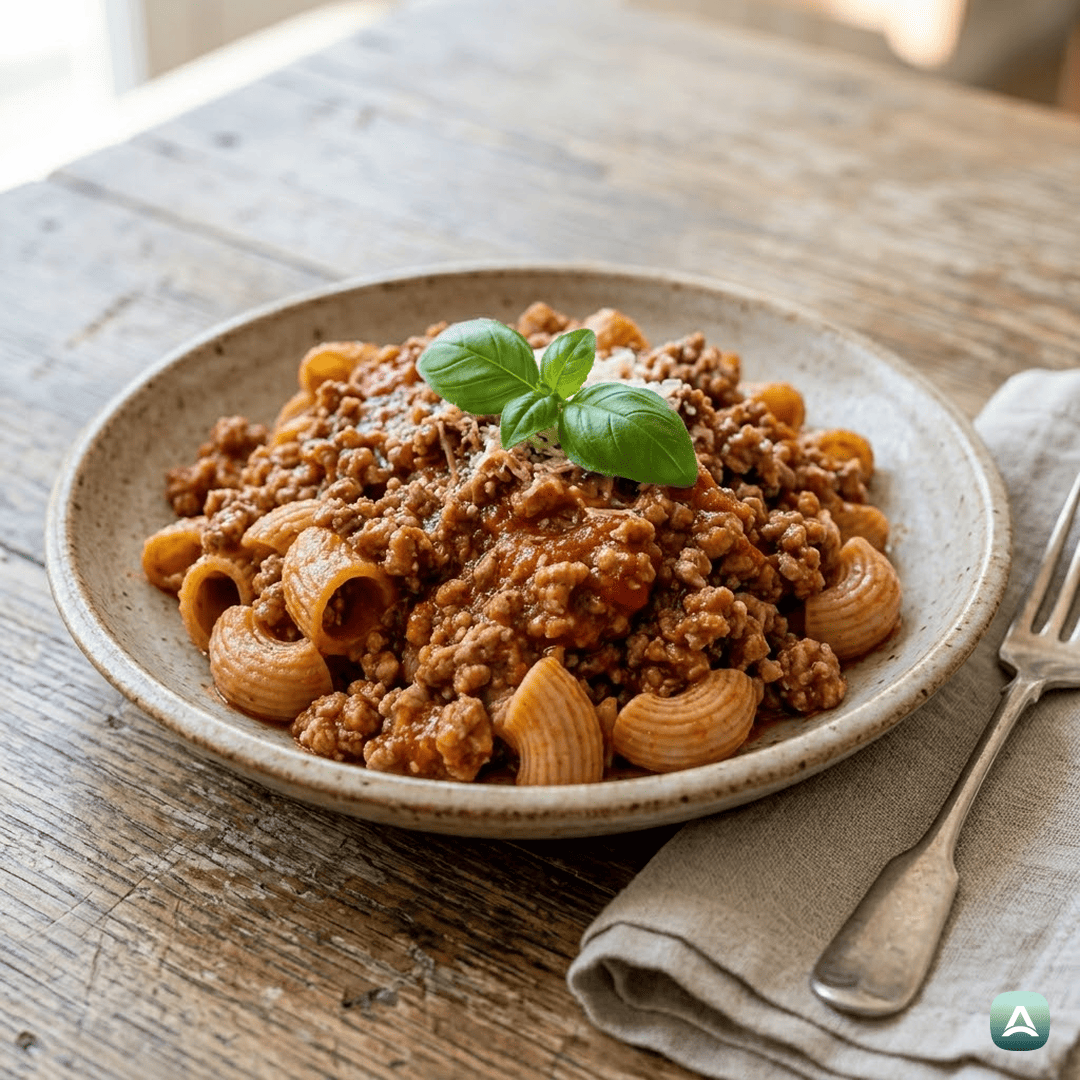 SI_Recipes_KlasičenPuranjiBologneseSPolnozrnatimiPolžki_1