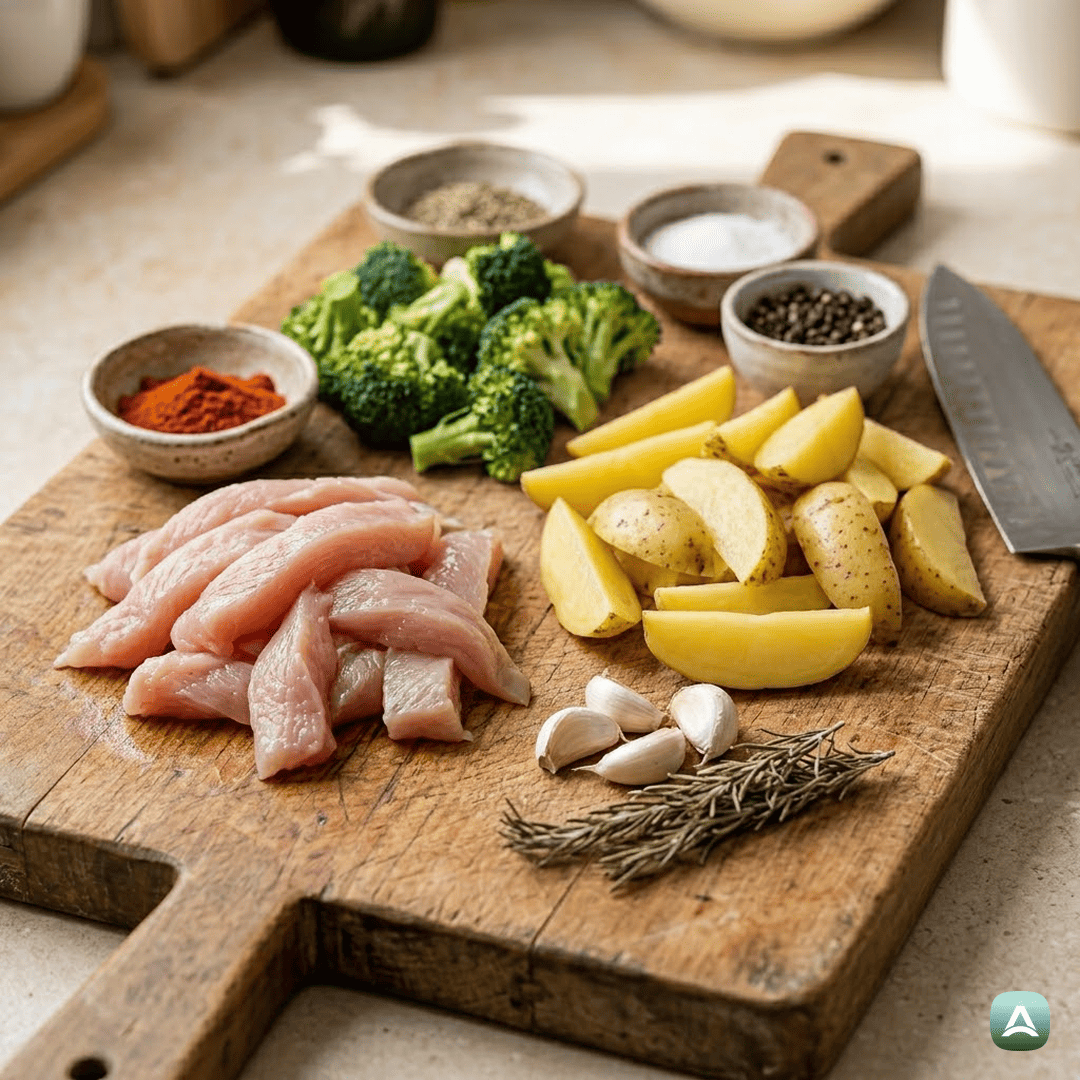 SI_Recipes_SočenPuranjiFileSHrustljavimKrompirjemInBrokolijemIzPečice_3