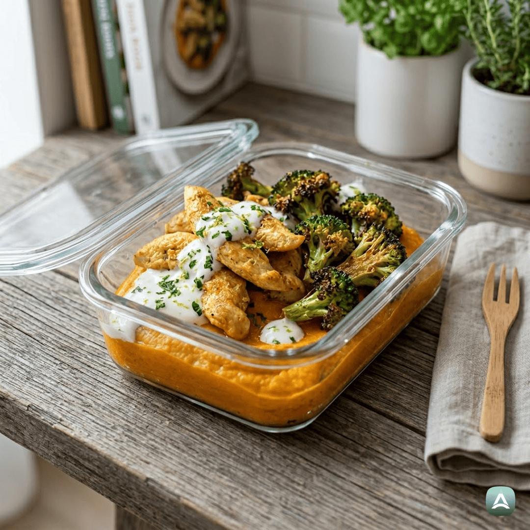 SI_Recipes_SočenPiščanecNaPirejuSladkegaKrompirjaSHrustljavimBrokolijem_6