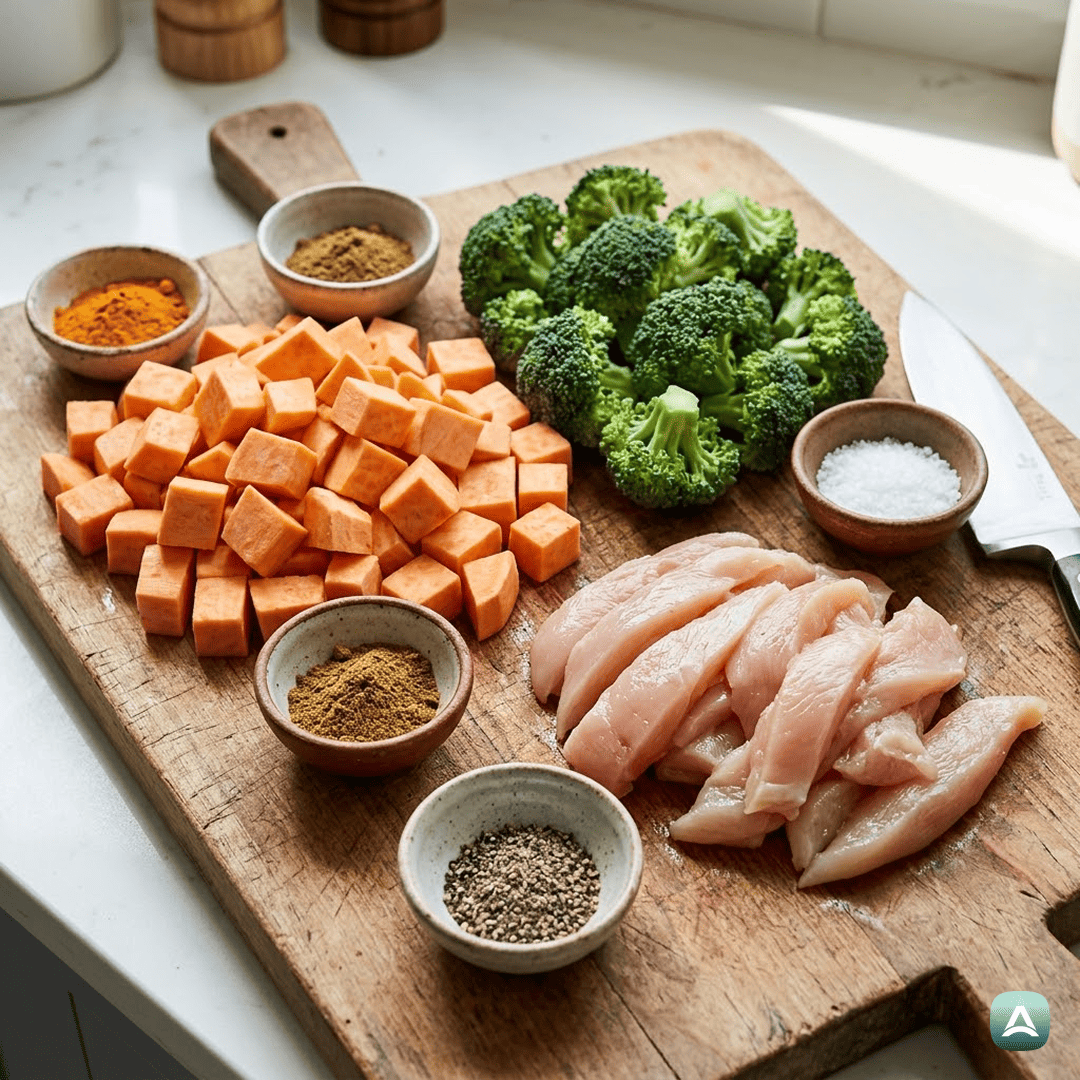 SI_Recipes_SočenPiščanecNaPirejuSladkegaKrompirjaSHrustljavimBrokolijem_3