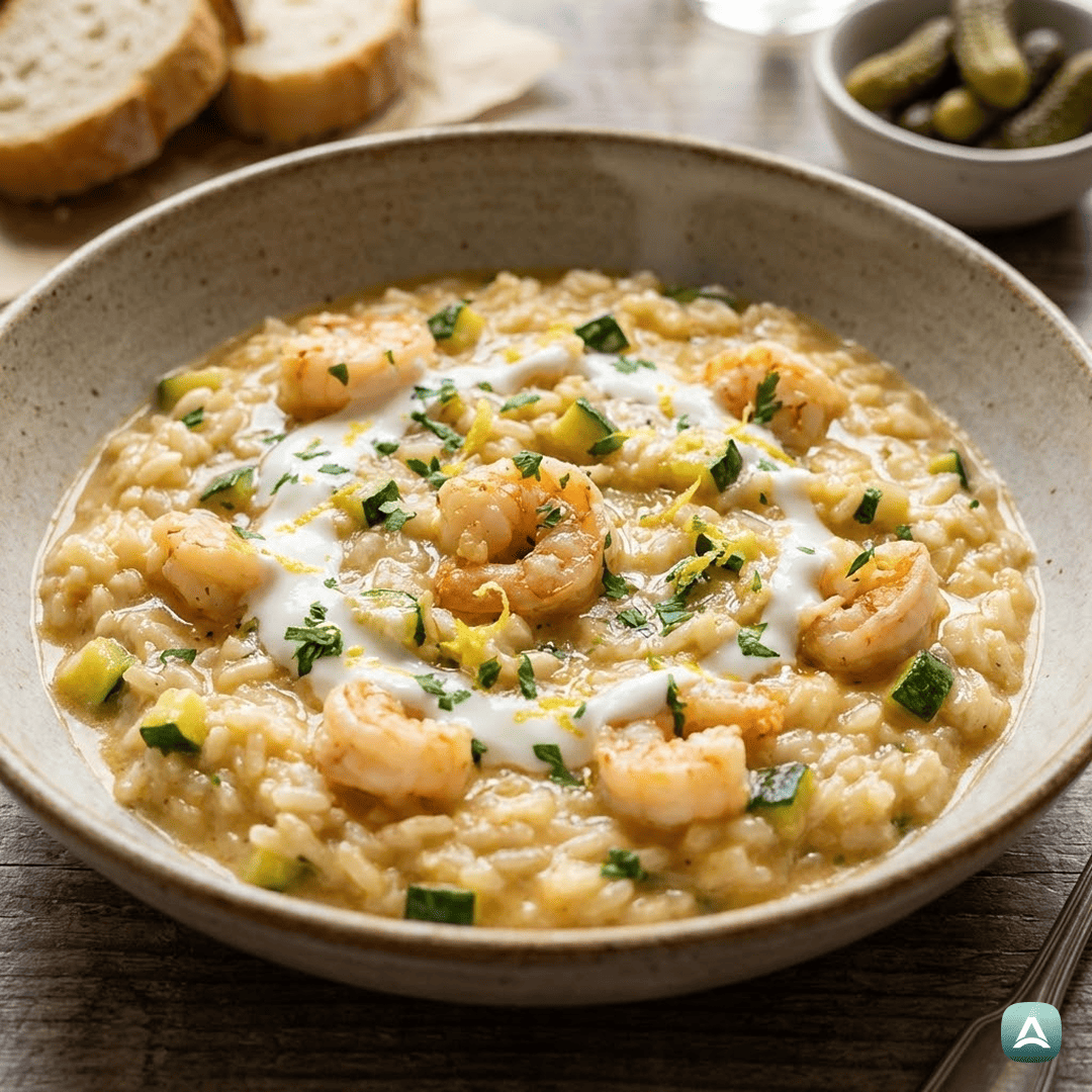 SI_Recipes_PoletnaRižotaZGamberi,LimonoInBučkami_1