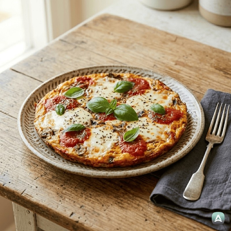 Hrustljava pica fritata z bogatim nadevom