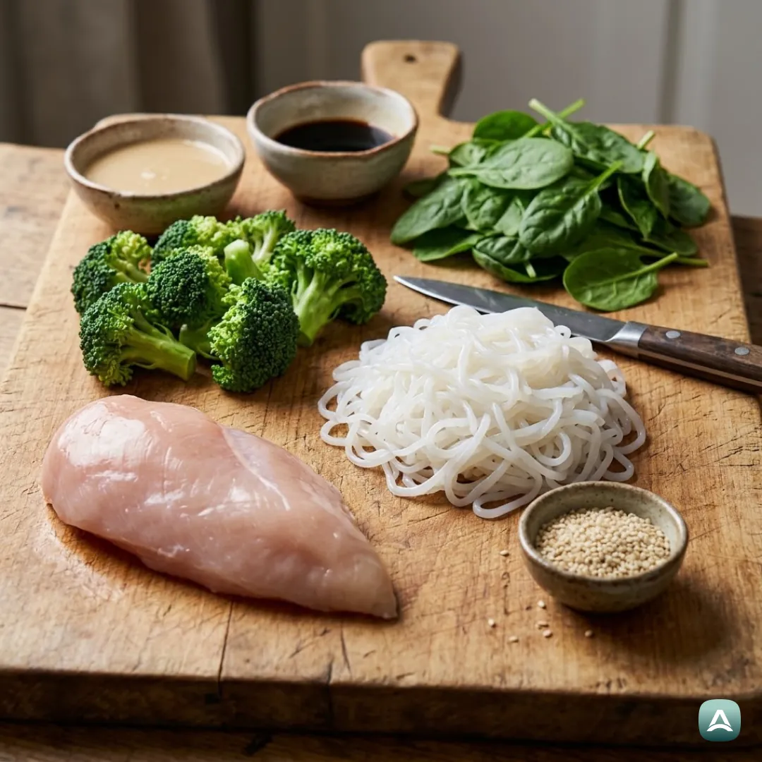 US_Recipes_AsianKonjacNoodlesWithChicken,SpinachAndCreamyTahini_3
