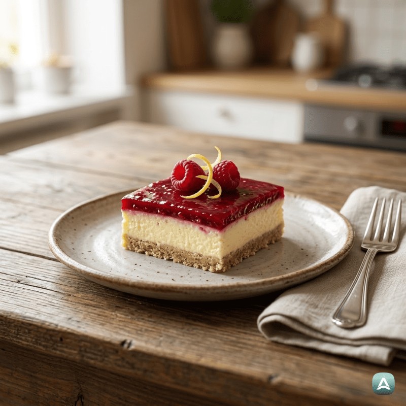 Erfrischende LCHF-Quarkwürfel mit Himbeeren und Mandeln