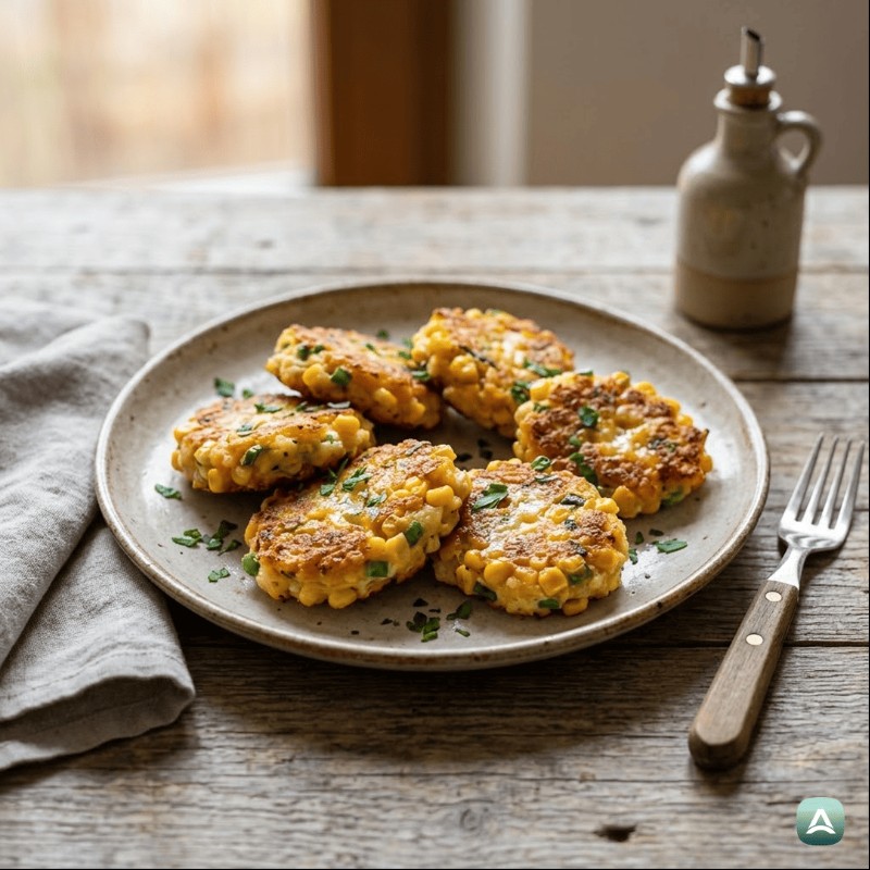 Knusprige Käse-Mais-Häppchen mit frischer Limette