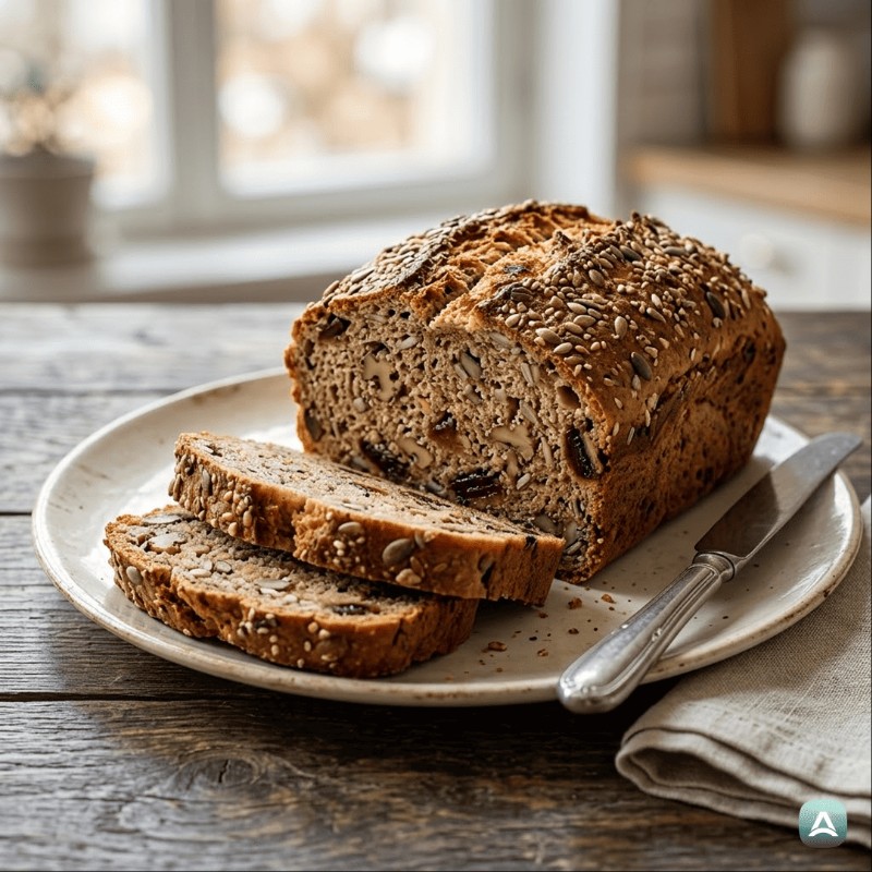 Paleo-Brot mit Nüssen und Trockenfrüchten