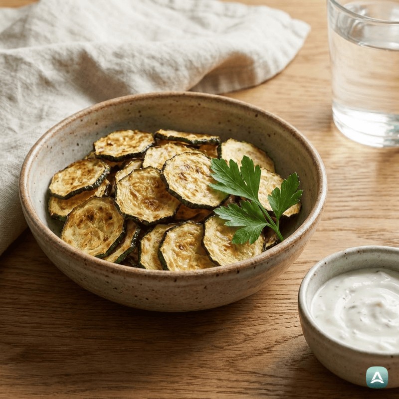 Hrustljav bučkin čips s parmezanom in česnom iz pečice