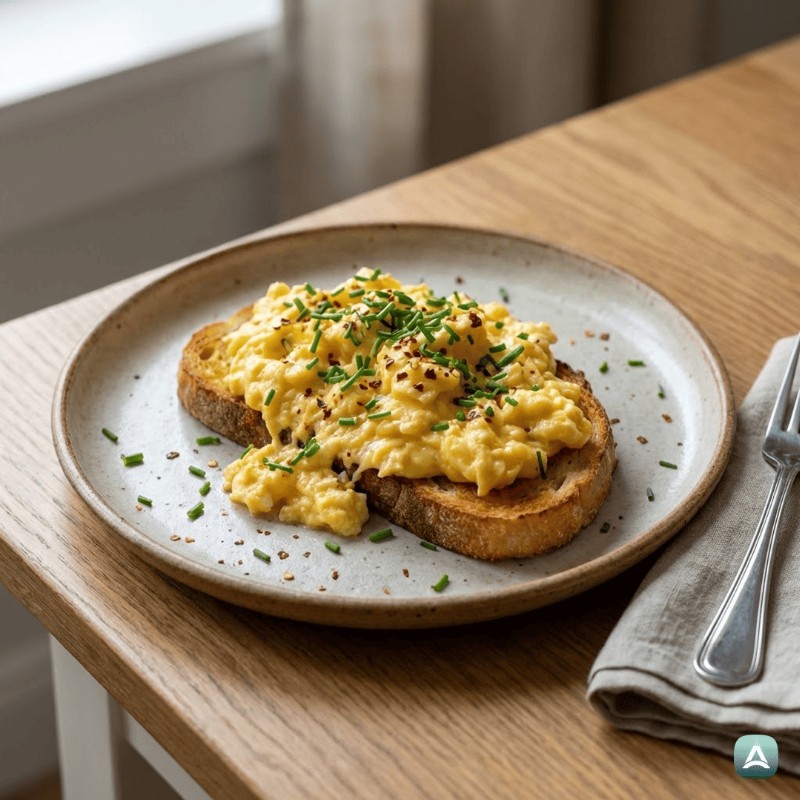 Mediteranski tost s kremastim jajima