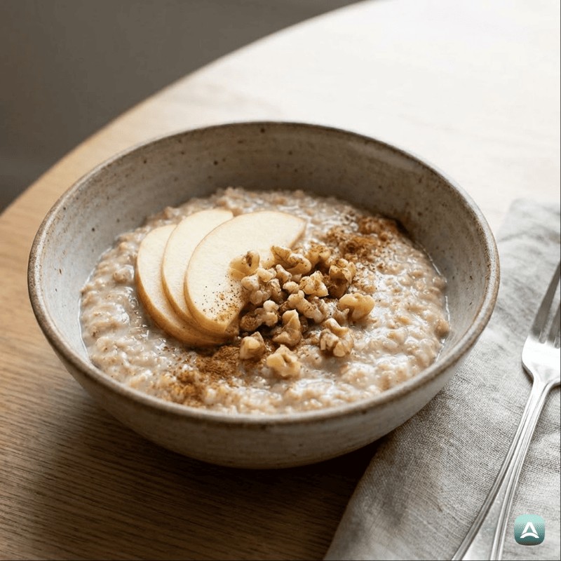 Cremiges Overnight Oats mit Apfel und Zimt