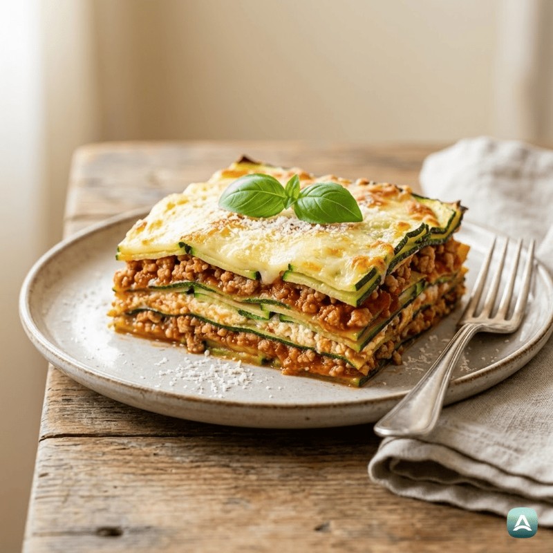 Die beste Zucchini-Lasagne ohne Nudeln mit saftiger Putenfüllung