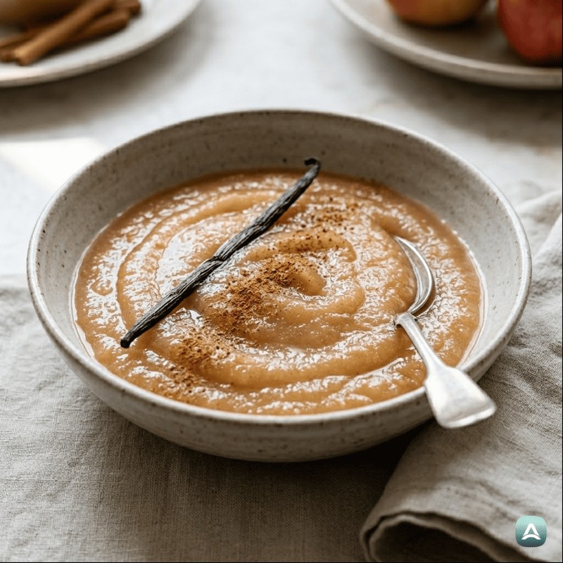 Hausgemachtes Apfelmus mit Bourbon-Vanille und Zimt
