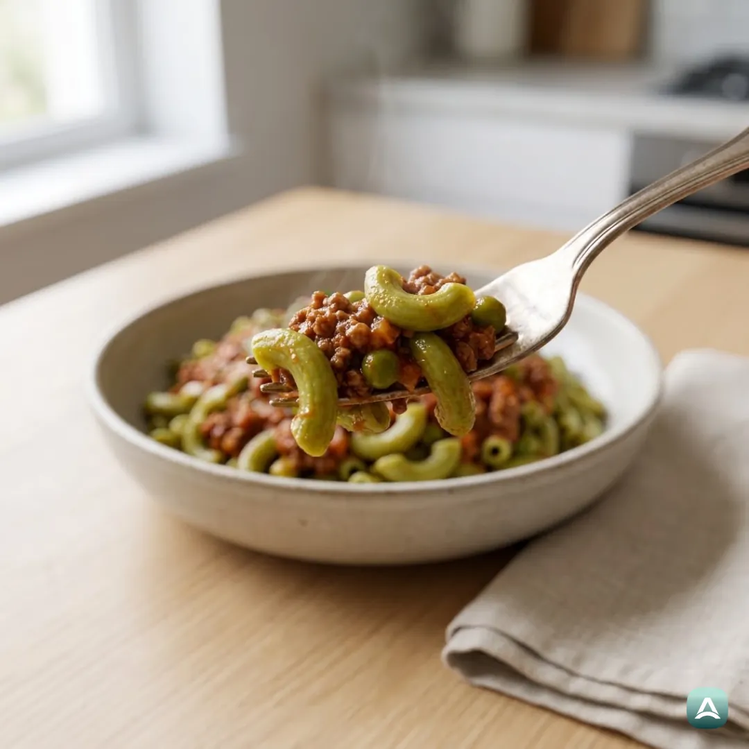 US_Recipes_PeaPastaMacaroniWithBologneseSauce_2