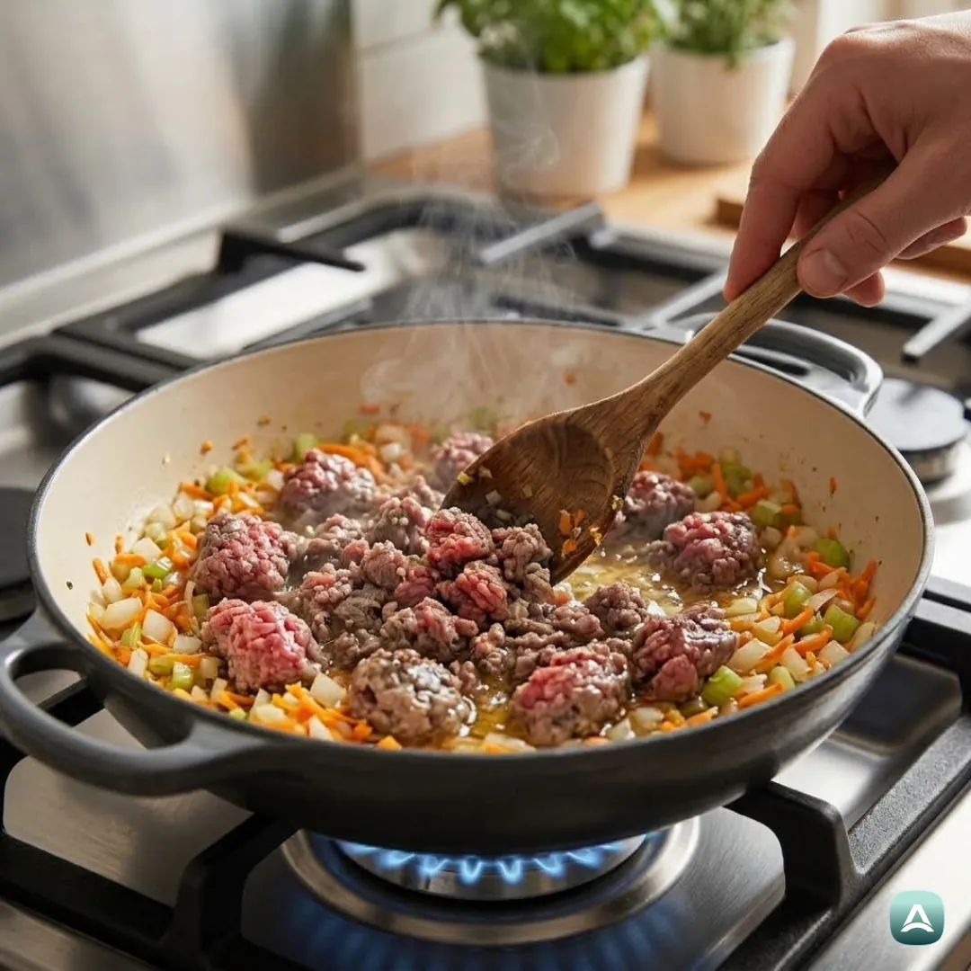 US_Recipes_PeaPastaMacaroniWithBologneseSauce_4
