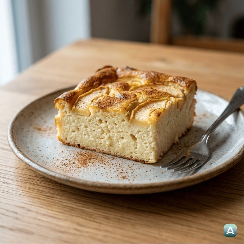 Saftiger Protein-Quarkauflauf mit Äpfeln und Dinkelgrieß