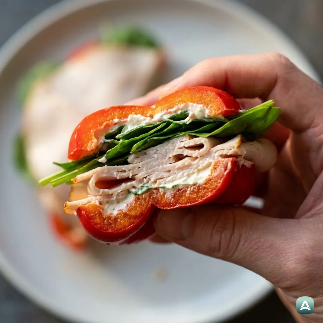 US_Recipes_CrunchyBellPepperSandwichWithTurkeyBreastAndCreamCheeseSpread_2