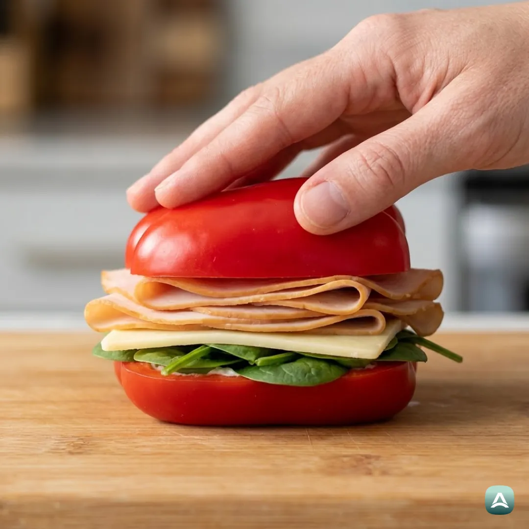 US_Recipes_CrunchyBellPepperSandwichWithTurkeyBreastAndCreamCheeseSpread_5