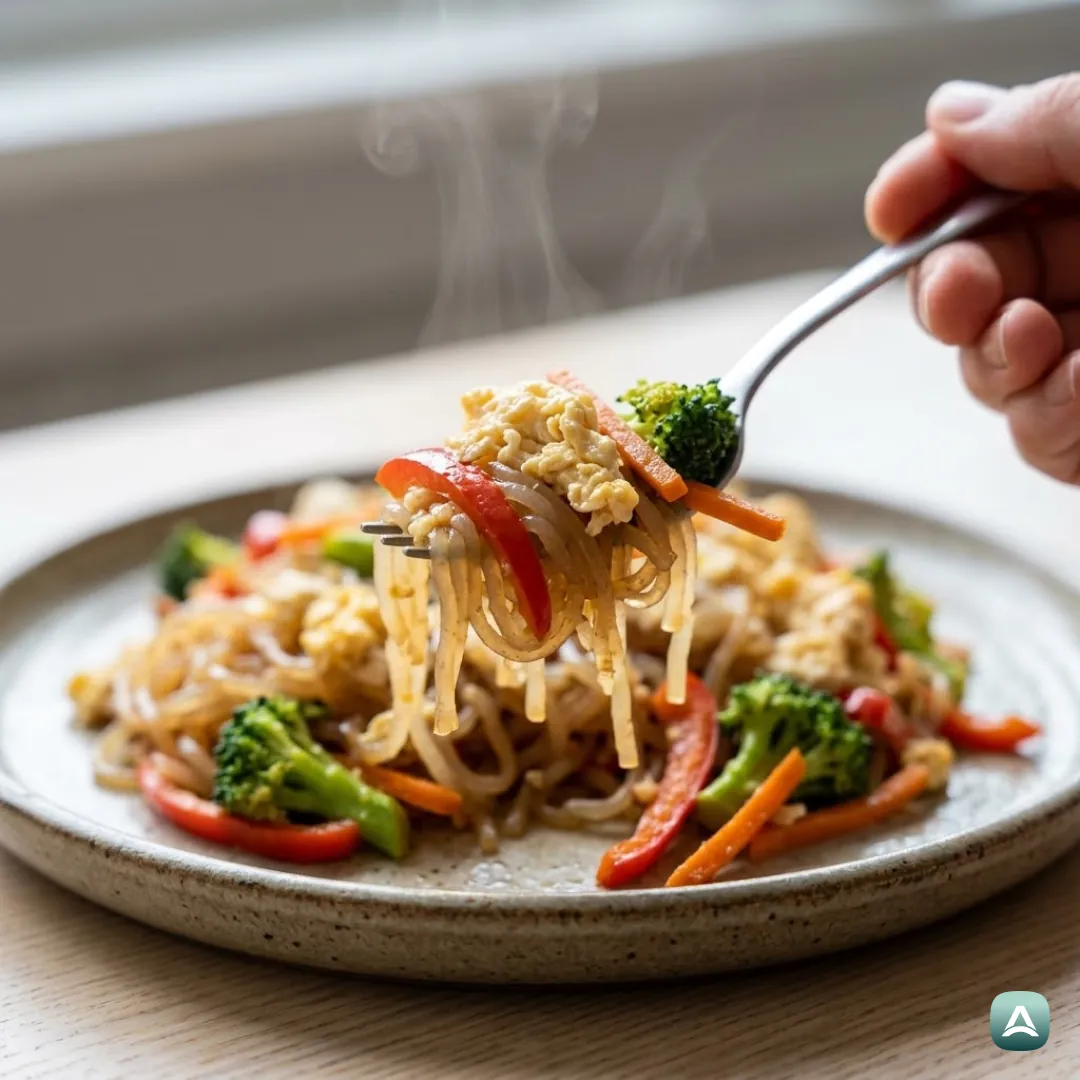 US_Recipes_KonjacNoodlesWithEggAndColorfulWokVegetables_2