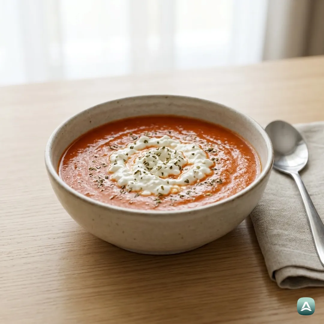 AT_Recipes_CremigeTomatensuppeMitHüttenkäse_1