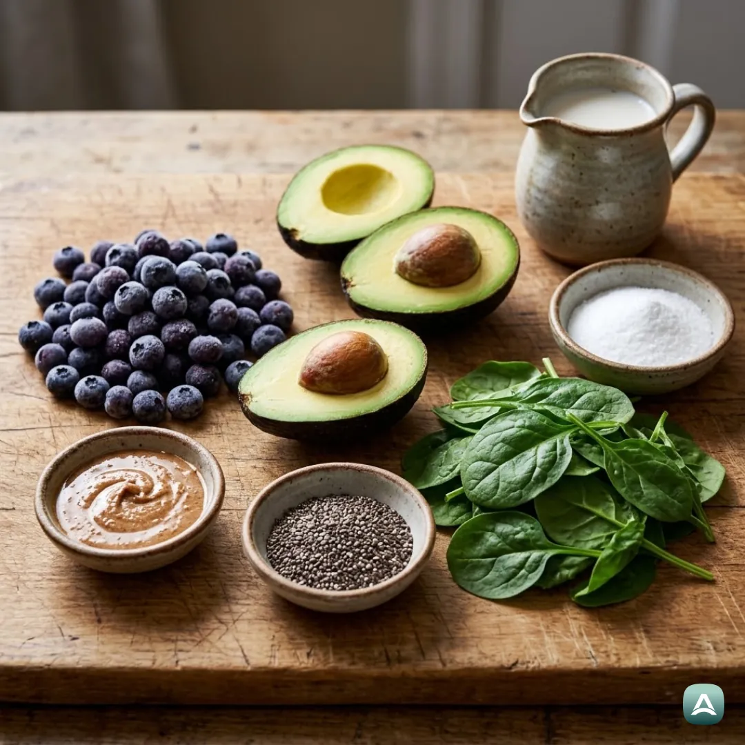 AT_Recipes_CremigerKetoBlaubeerSmoothieMitAvocadoUndSpinat_3