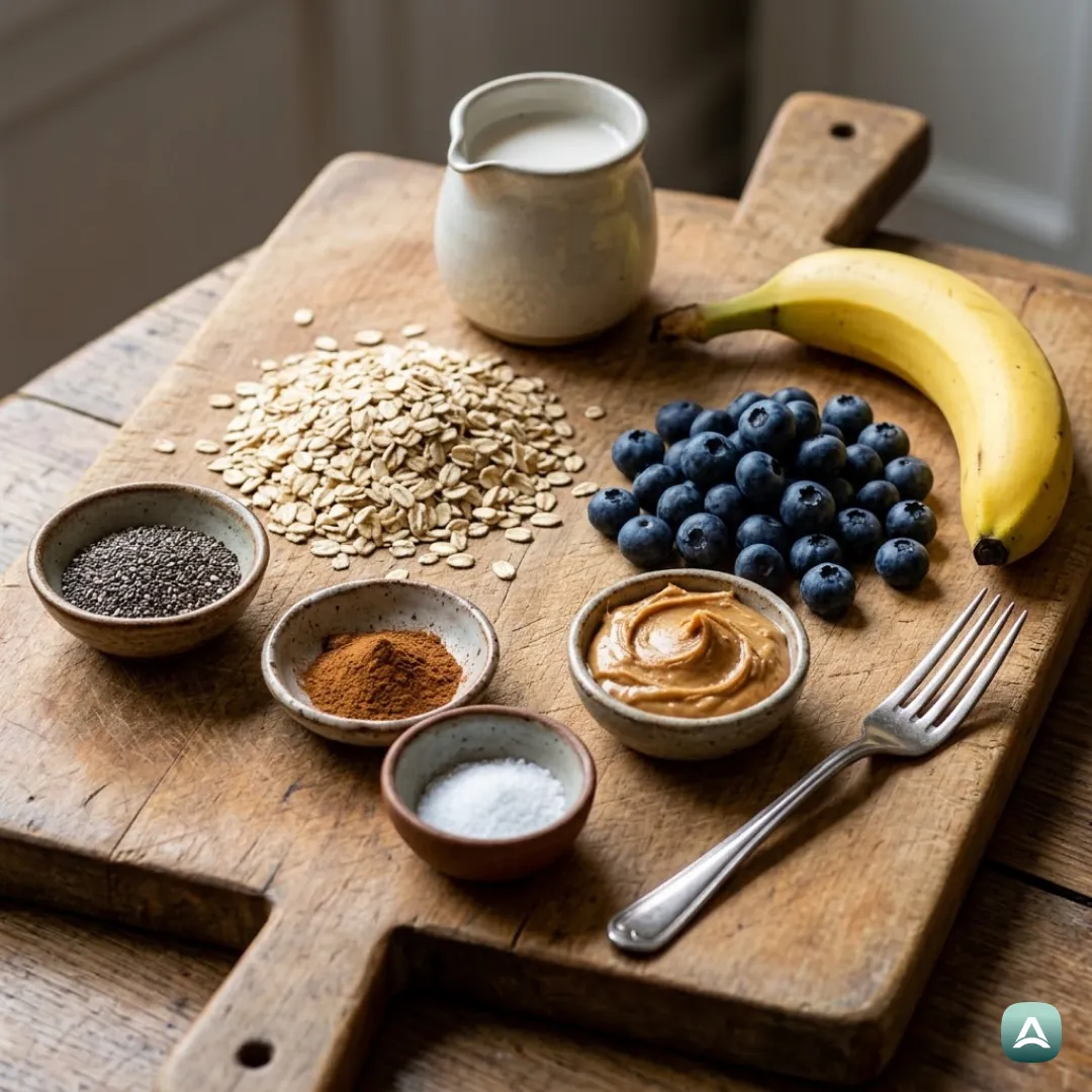 US_Recipes_CreamyCookedOatmealWithMashedBananaAndBlueberries_3