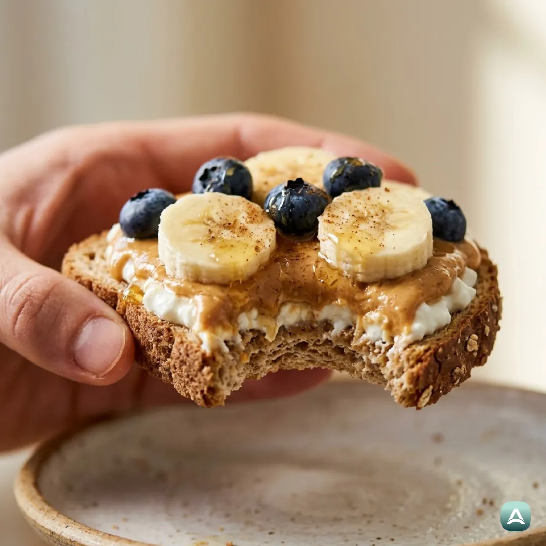 US_Recipes_BreadWithCottageCheese,FreshFruitAndPeanutButter_2
