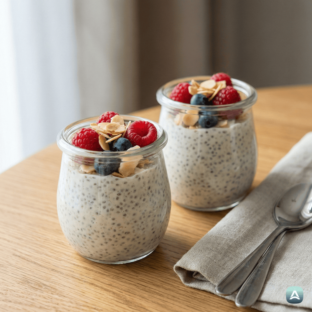 Beljakovinski chia puding