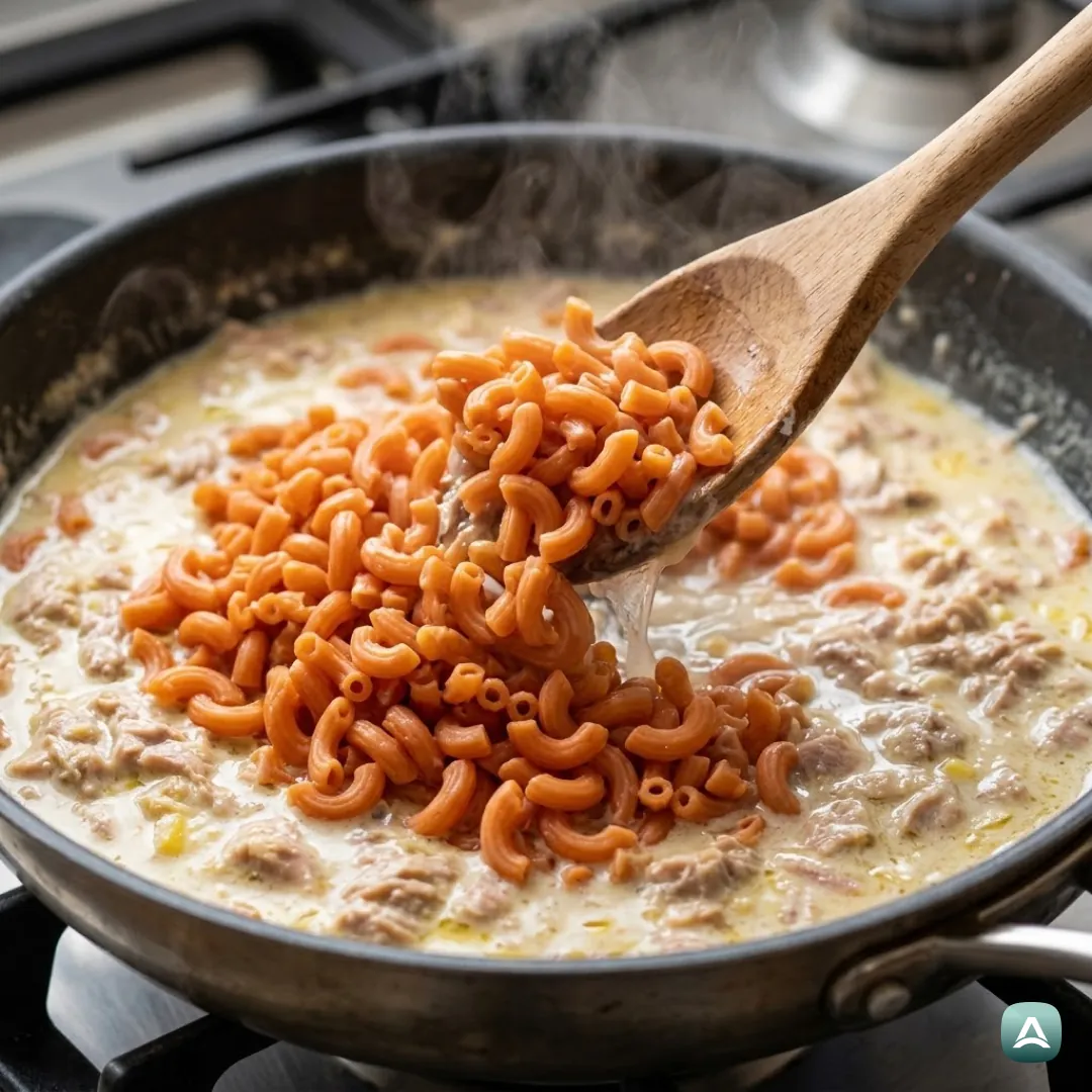 US_Recipes_LentilMacaroniWithTunaAndCream_5