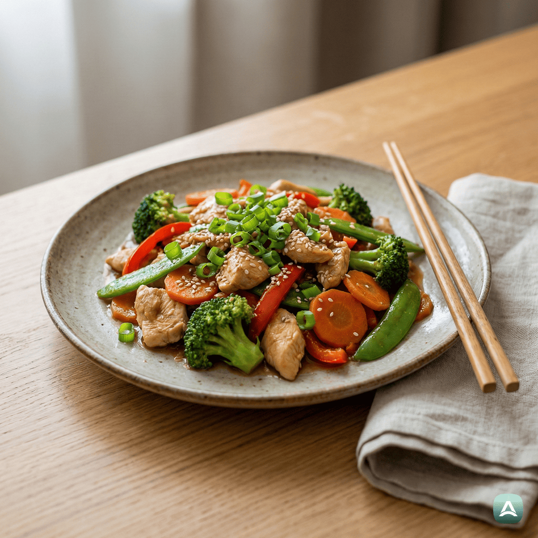 Piščančji stir-fry z zelenjavo