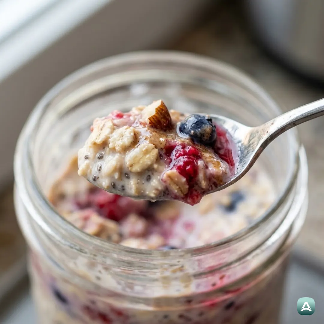 US_Recipes_OvernightOatsWithBerriesAndAlmondButter_2