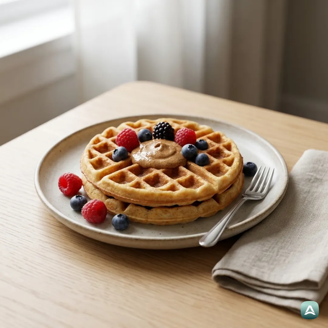 Fluffige und knusprige glutenfreie Waffeln mit Mandelmehl