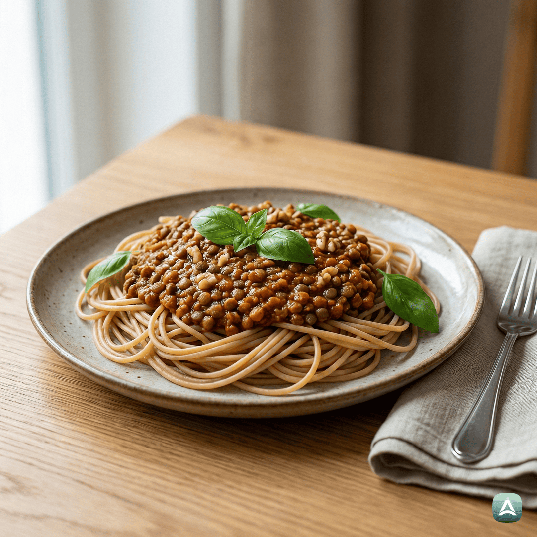Lečin bolognese obogaten z orehi