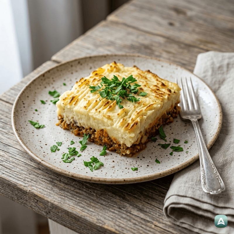 Hirtenpastete mit cremigem Blumenkohlpüree