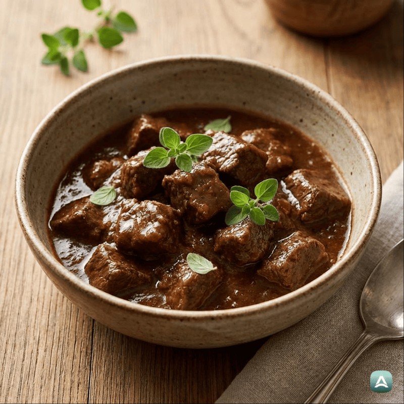 Klassischer Rindergulasch mit natürlich sämiger Sauce